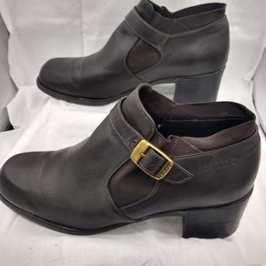 NAOT: (Israel) Wmns 9(US)40(EU)Brown SlipOn Ankle Buckle Leather Boot